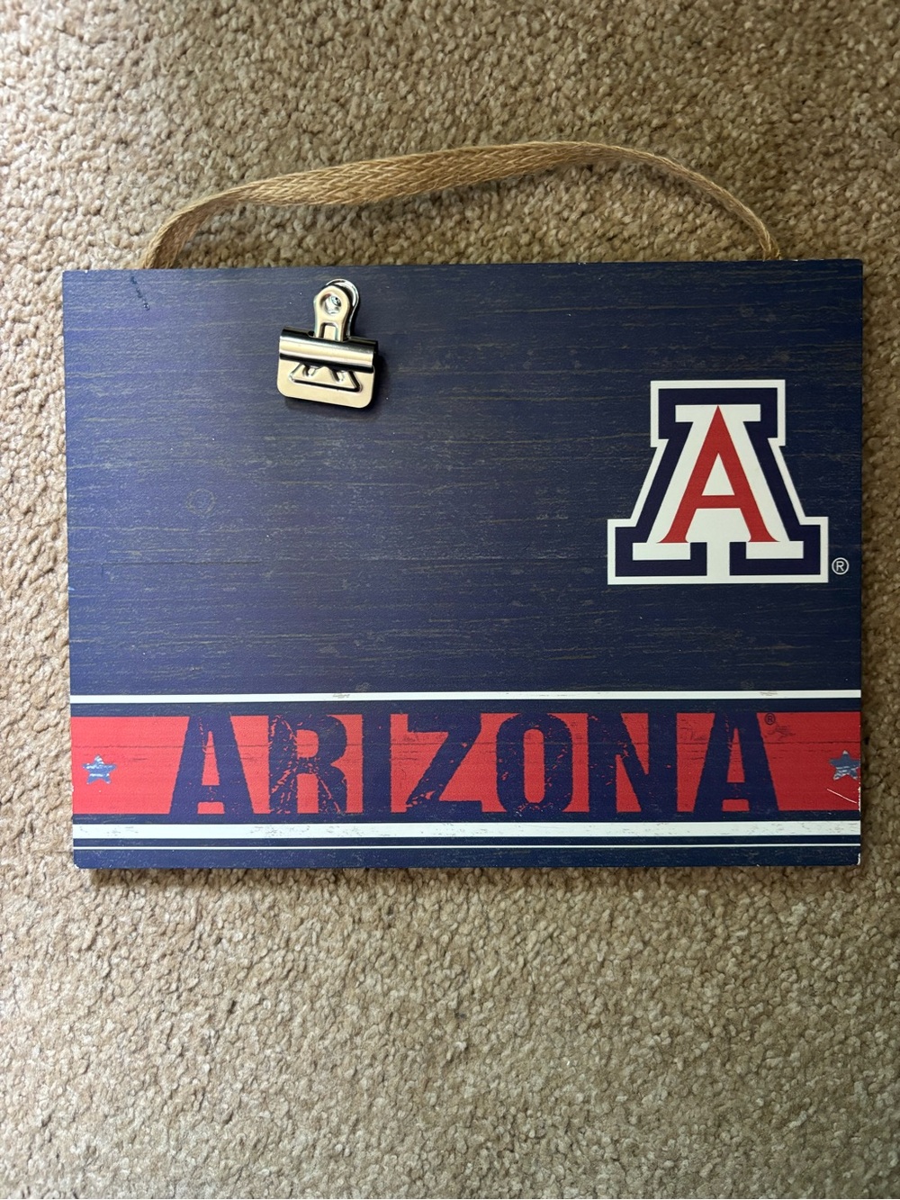adidas tan MDF Hanging Plaque with Rope